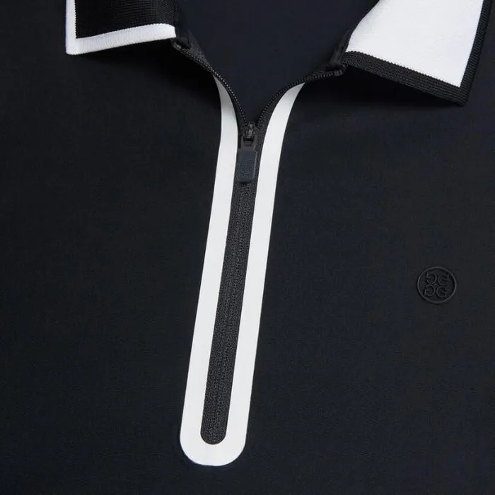 Skorts and Dresses Women GFORE CONTRAST COLLAR TECH NYLON QUARTER ZIP DRESS Onyx