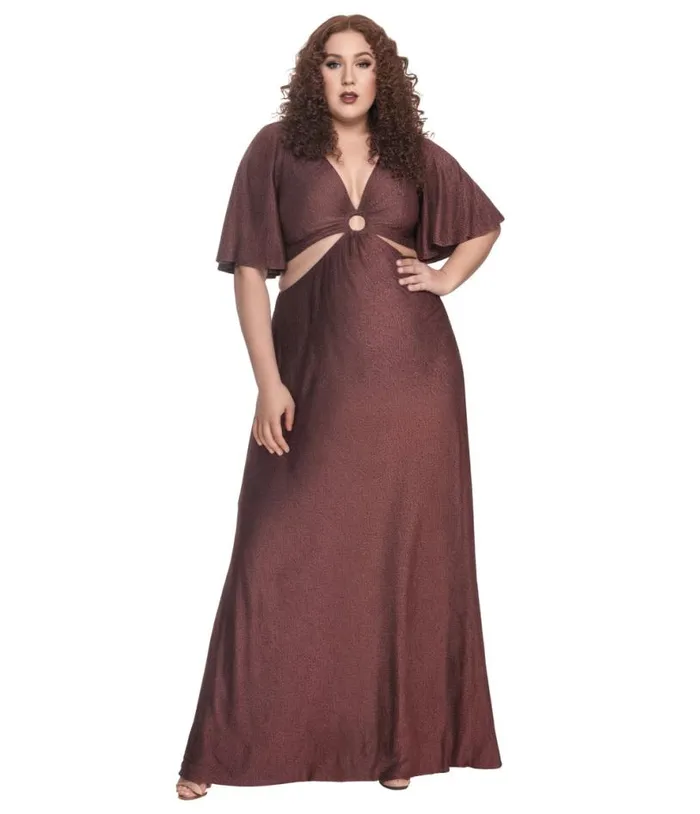 Smak Parlour Plus Size 1970s Shimmering Rose Pink and Black Knit Maxi Dress DressesPlus Unique Vintage Midi and Maxi Smak Parlour Plus Size 1970s Shimmering Rose Pink and Black Knit Maxi Dress DressesPlus Unique Vintage Midi and Maxi