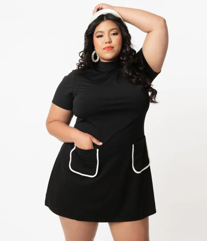 Smak Parlour Plus Size Black Mock Turtleneck Wave Maker Dress Dresses Unique Vintage Pocket Dresses Smak Parlour Plus Size Black Mock Turtleneck Wave Maker Dress Dresses Unique Vintage Pocket Dresses