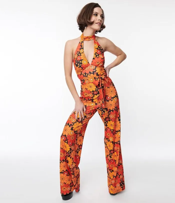 Smak Parlour Pumpkin Mod Floral Glamour Goddess Jumpsuit ClothingHalloweenPlus Unique Vintage Dresses Smak Parlour Pumpkin Mod Floral Glamour Goddess Jumpsuit ClothingHalloweenPlus Unique Vintage Dresses