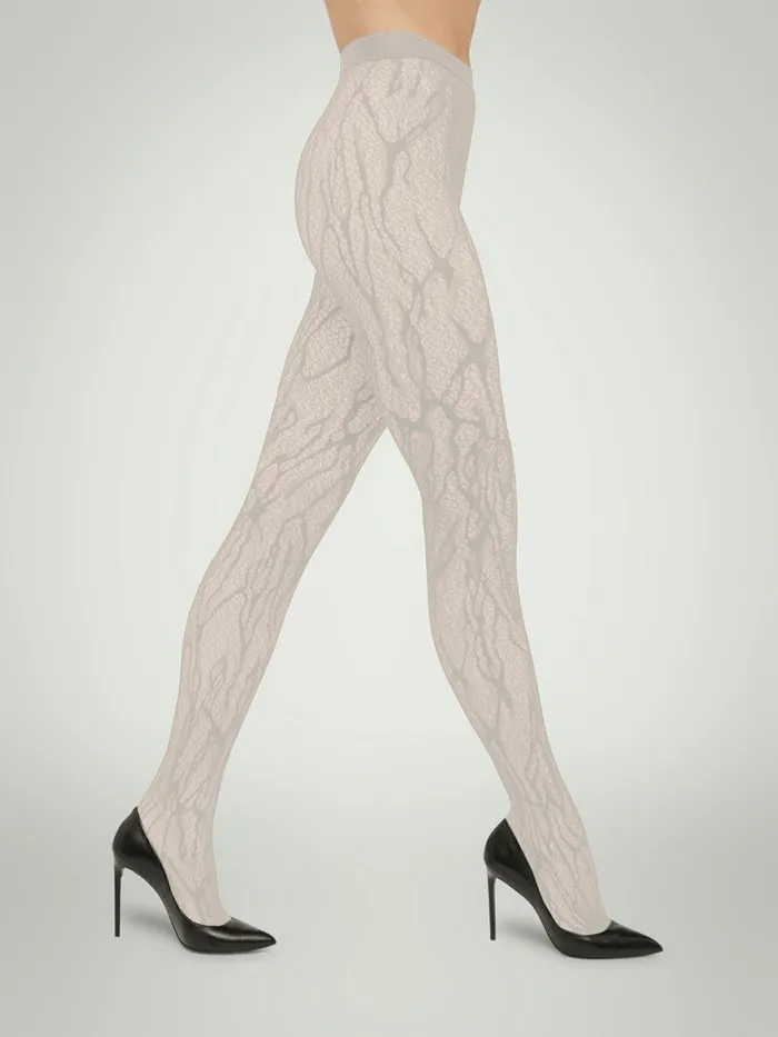 Snake Lace Tights Platinum Women Wolford Tights