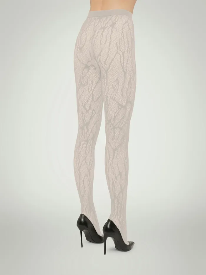 Snake Lace Tights Platinum Women Wolford Tights