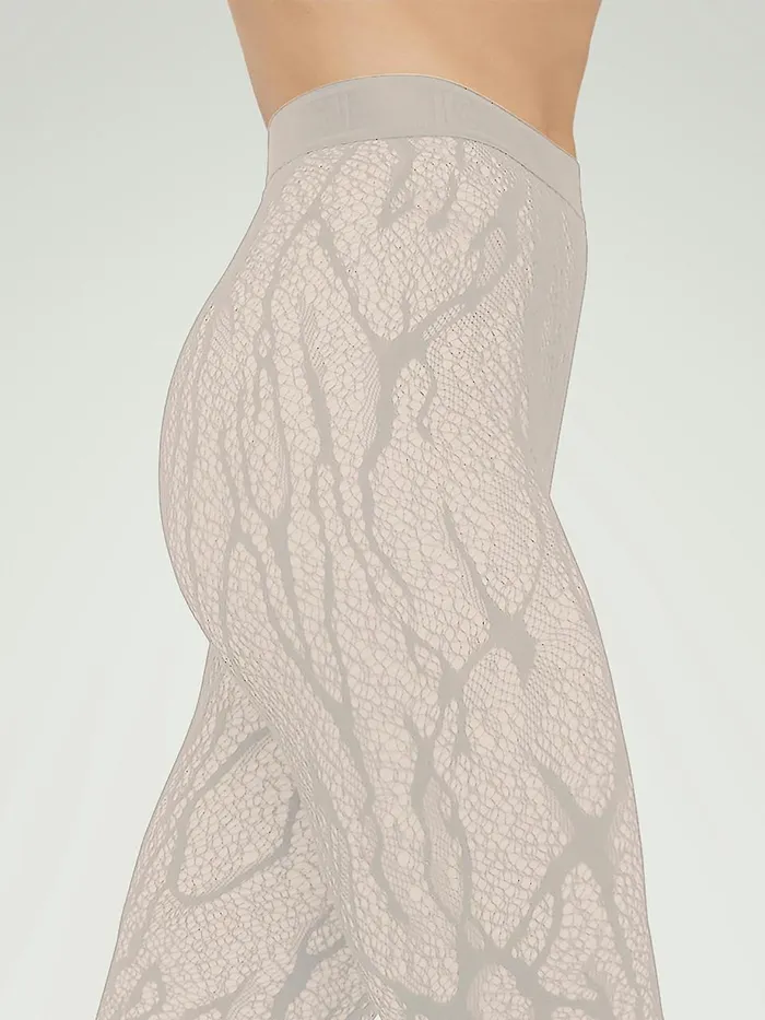 Snake Lace Tights Platinum Women Wolford Tights