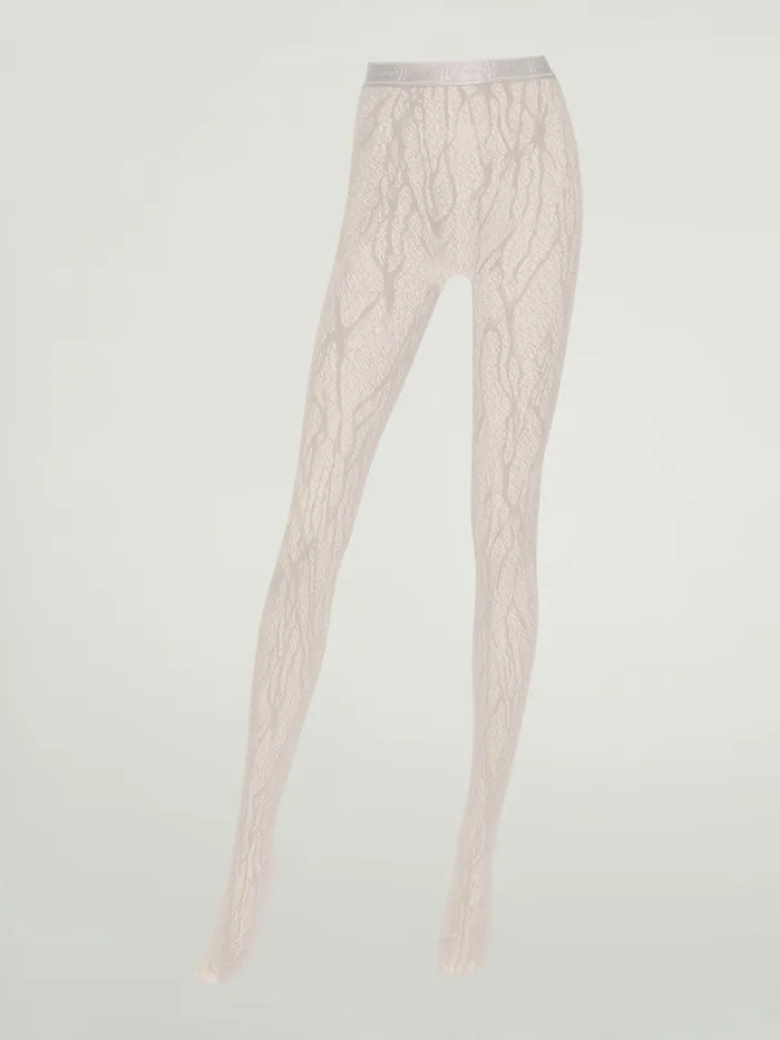 Snake Lace Tights Platinum Women Wolford Tights