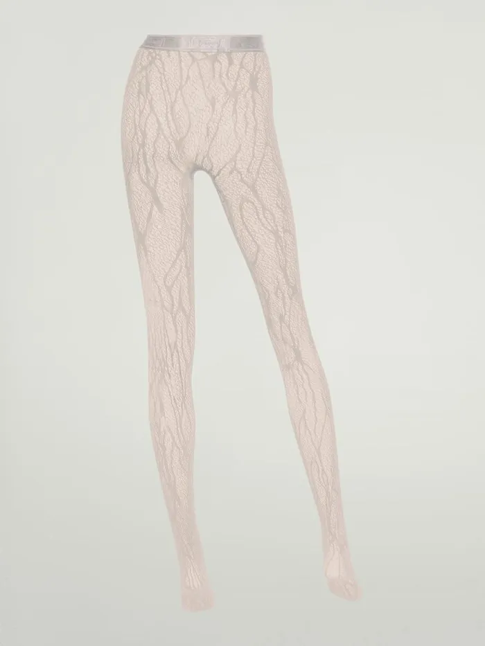 Snake Lace Tights Platinum Women Wolford Tights