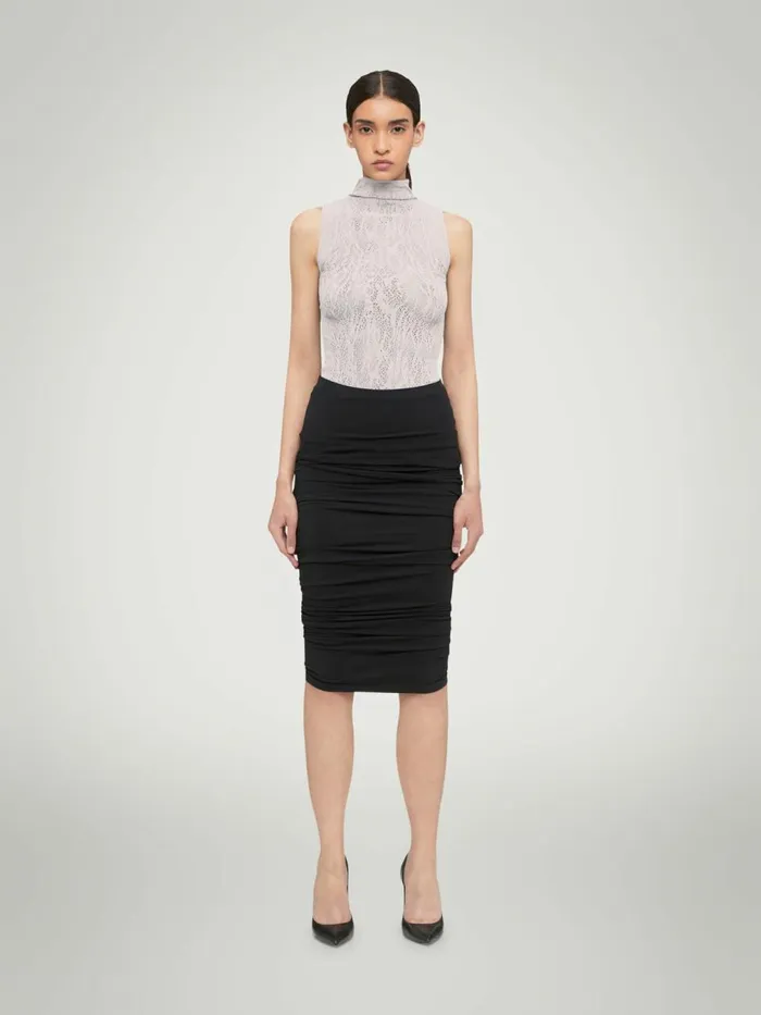 Snake Lace Top Sleeveless Platinum Women Wolford Tops