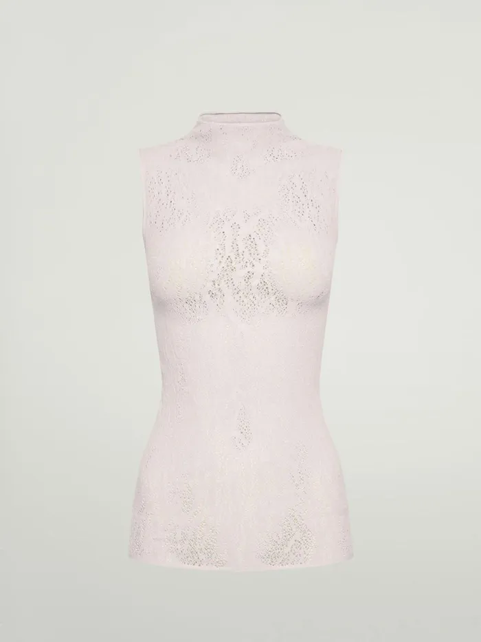 Snake Lace Top Sleeveless Platinum Women Wolford Tops