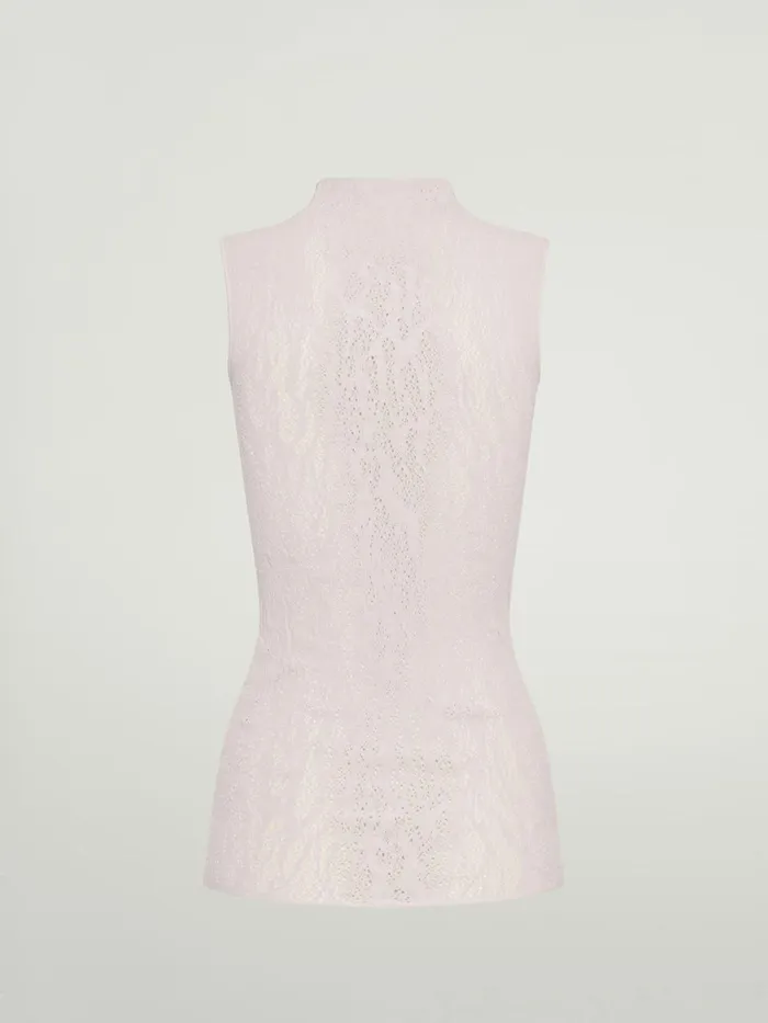 Snake Lace Top Sleeveless Platinum Women Wolford Tops