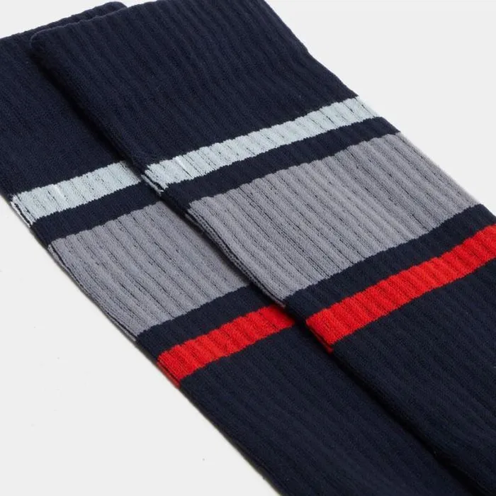 Socks Men GFORE STRIPED RIBBED COMPRESSION CREW SOCK Twilight
