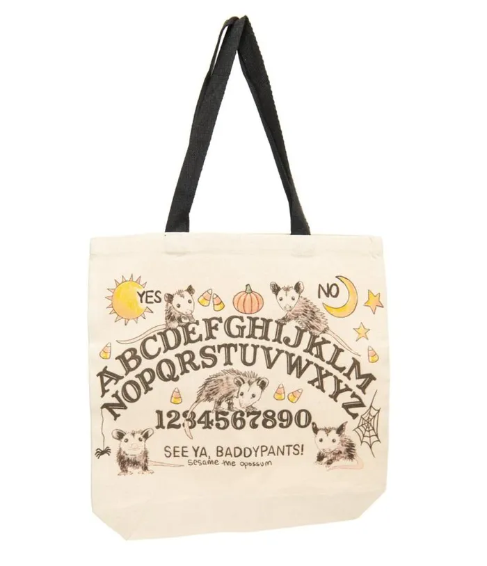 Spirit Board Opossum Cotton Tote Bag Accessories Unique Vintage Novelty Bags Spirit Board Opossum Cotton Tote Bag Accessories Unique Vintage Novelty Bags