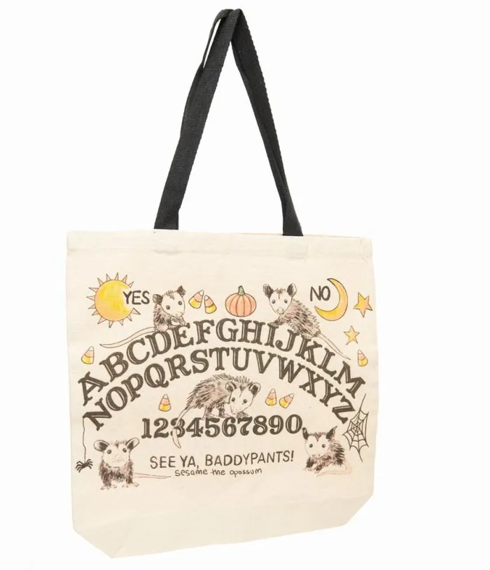 Spirit Board Opossum Cotton Tote Bag Accessories Unique Vintage Novelty Bags