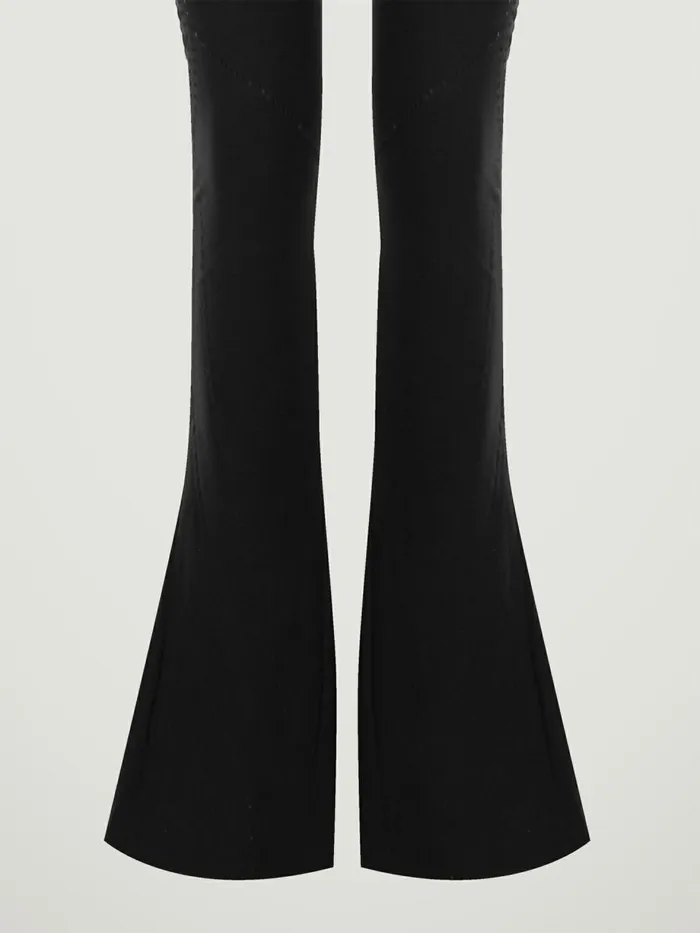 Sporty Lacing Net Leggings Black Women Wolford Leggings