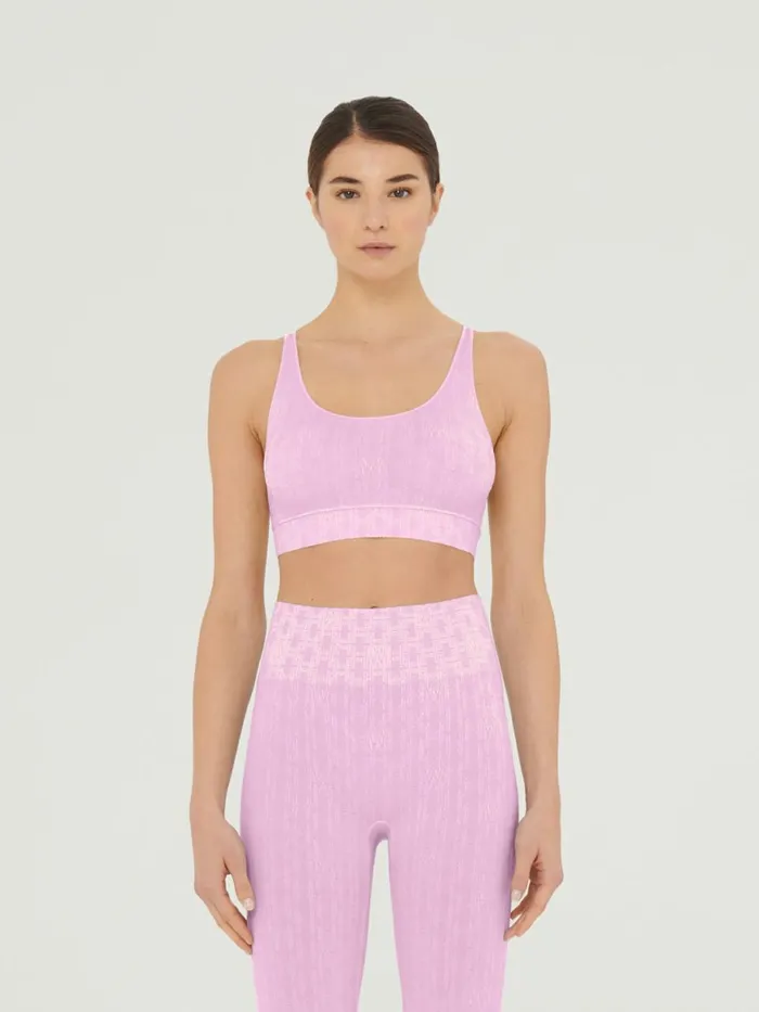 Succession Logo Chain Crop Top Prisma Pinkoff White Women Wolford Tops