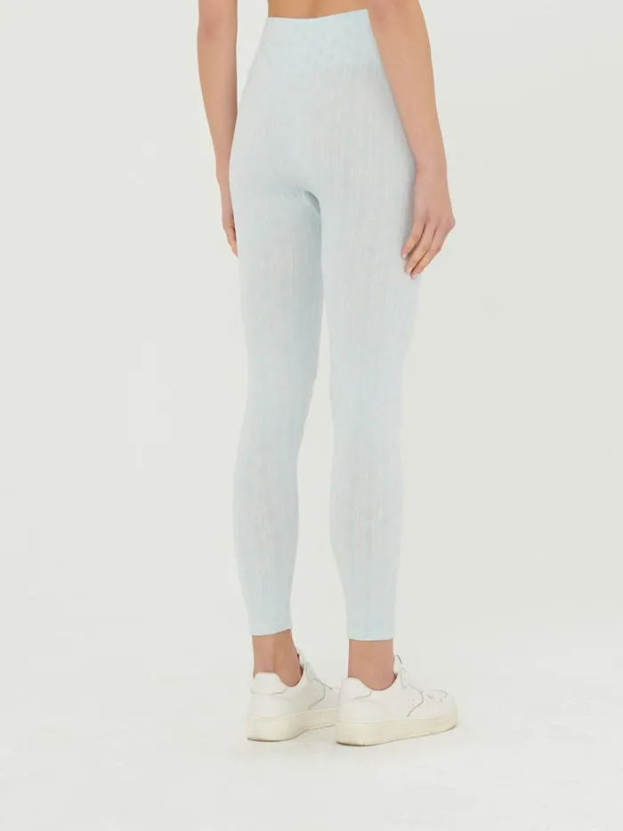 Succession Logo Chain Leggings Light Aquamarineoff White Women Wolford Athleisure Leggings