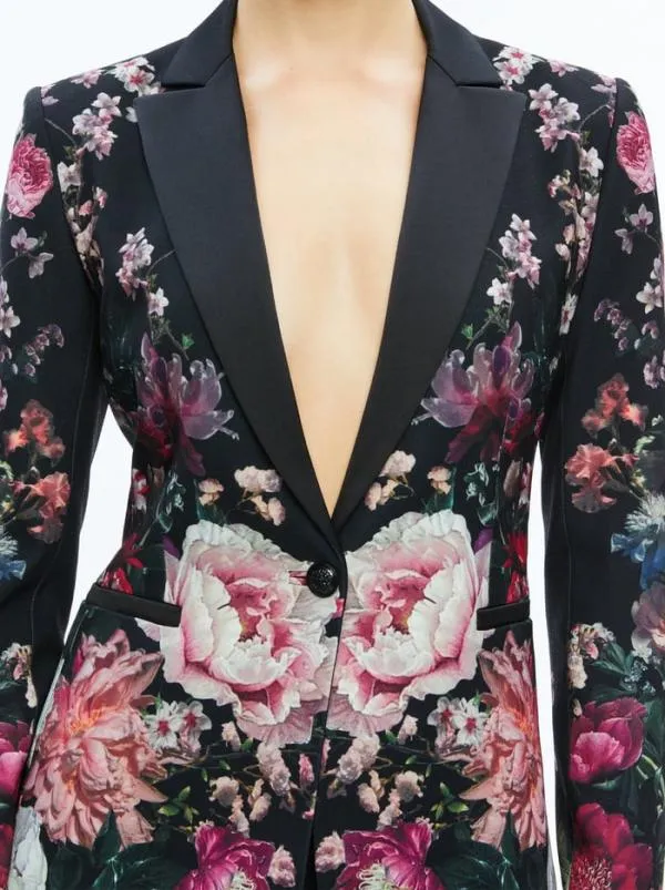 Suits Women Alice Olivia BREANN LONG FITTED BLAZER After Midnight