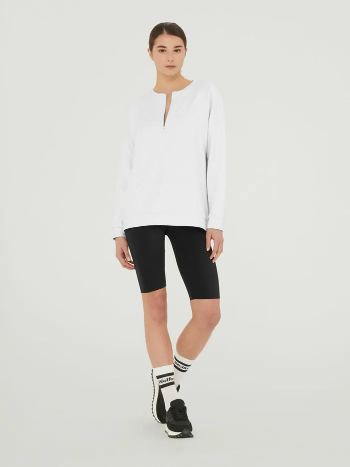 Sweater Top Long Sleeves White Women Wolford Tops