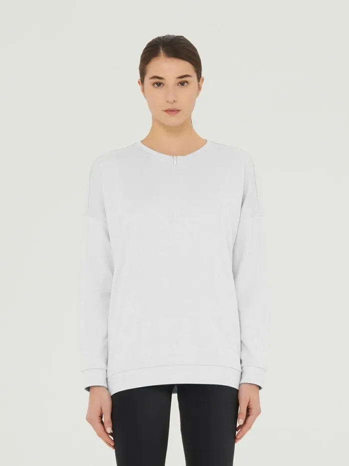Sweater Top Long Sleeves White Women Wolford Tops