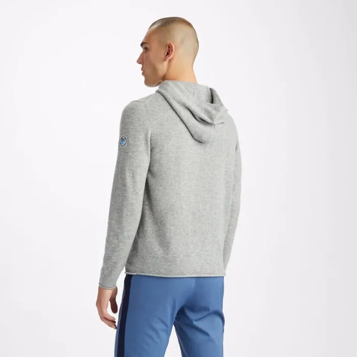 Sweaters Men GFORE CASHMERE BLEND HOODED PULLOVER SWEATER Light Heather Grey