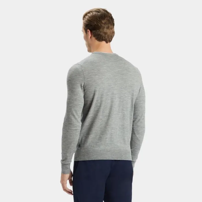 Sweaters Men GFORE CONTRAST MERINO WOOL BLEND CREWNECK SWEATER Heather Grey