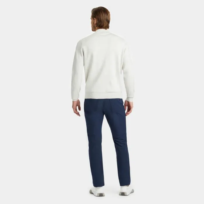 Sweaters Men GFORE CONTRAST V NECK MERINO WOOL QUARTER ZIP SWEATER Stone Heather