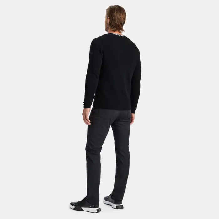 Sweaters Men GFORE V NECK WAFFLE KNIT MERINO WOOL SWEATER Onyx