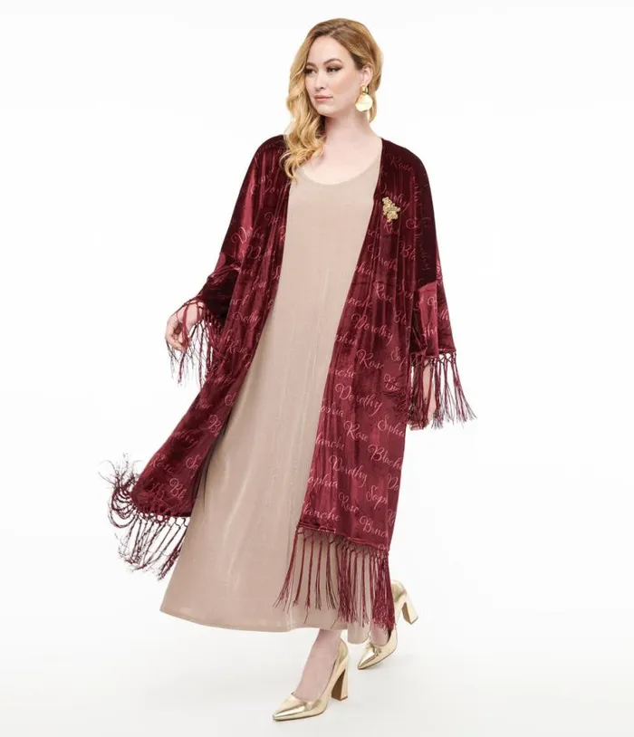 The Golden Girls X Burgundy Velvet Blanche Kimono ClothingPlus Unique Vintage Jackets The Golden Girls X Burgundy Velvet Blanche Kimono ClothingPlus Unique Vintage Jackets
