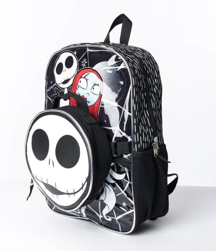 The Nightmare Before Christmas Jack and Sally Lunch Tote and Backpack AccessoriesHalloween Unique Vintage Accessories