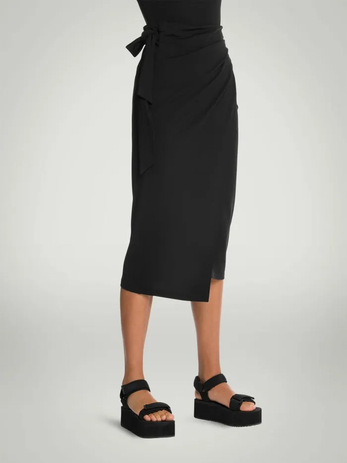 The OrigamiDrape Wrap Skirt Black Women Wolford Dresses and Skirts