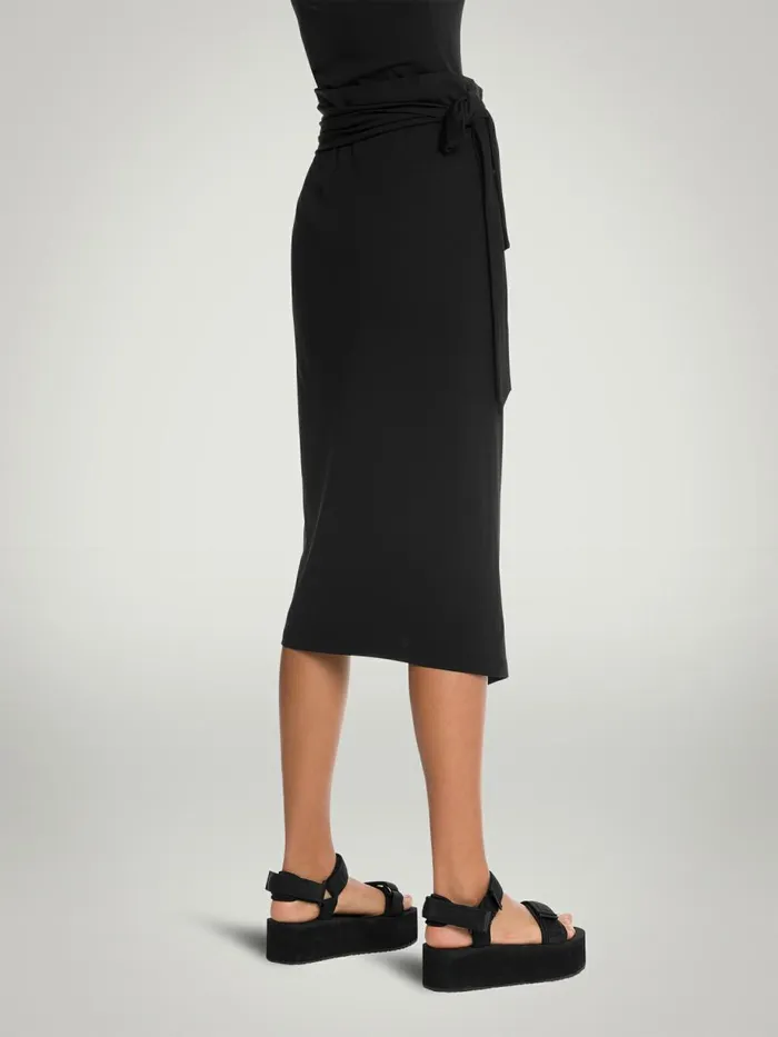 The OrigamiDrape Wrap Skirt Black Women Wolford Dresses and Skirts