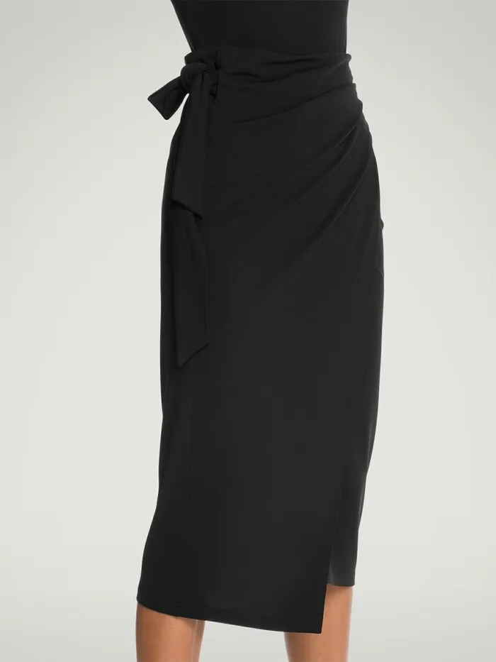 The OrigamiDrape Wrap Skirt Black Women Wolford Dresses and Skirts