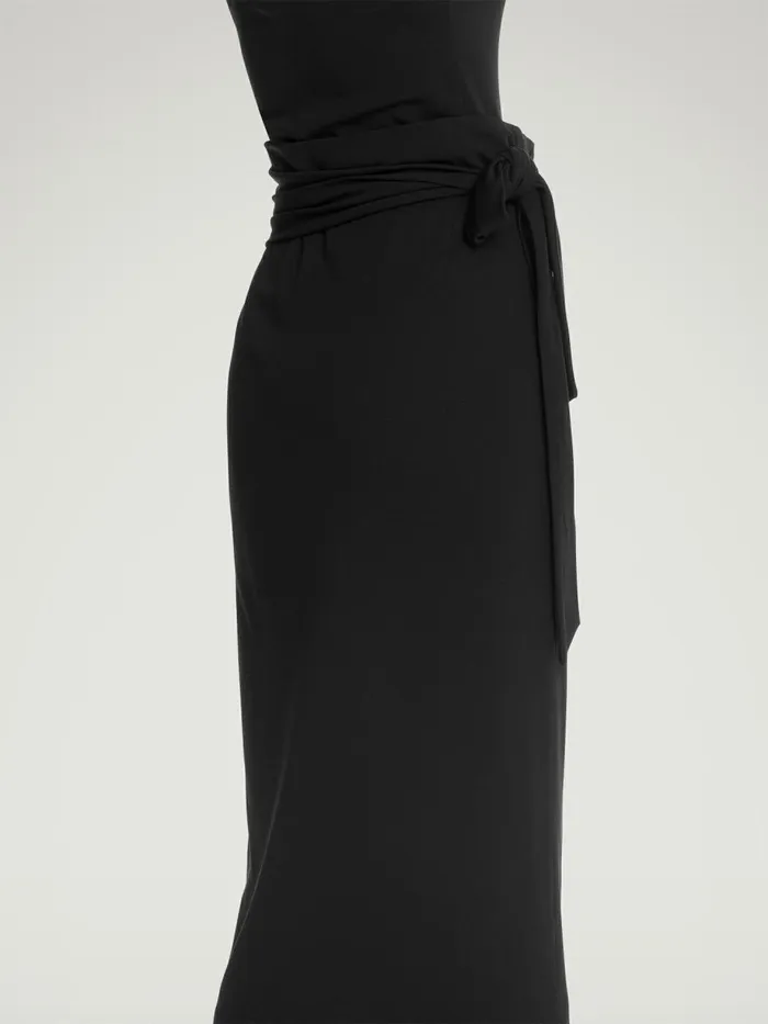 The OrigamiDrape Wrap Skirt Black Women Wolford Dresses and Skirts