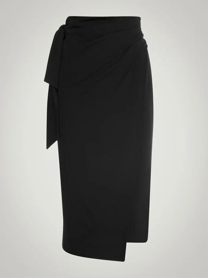 The OrigamiDrape Wrap Skirt Black Women Wolford Dresses and Skirts