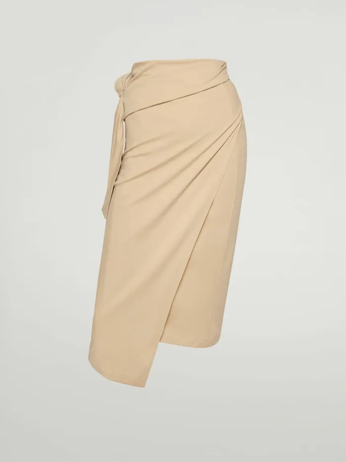 The OrigamiDrape Wrap Skirt Cafe Au Lait Women Wolford Dresses and Skirts