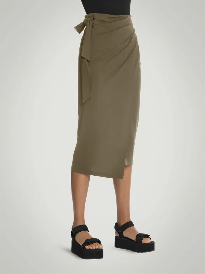 The OrigamiDrape Wrap Skirt Mocha Women Wolford Dresses and Skirts