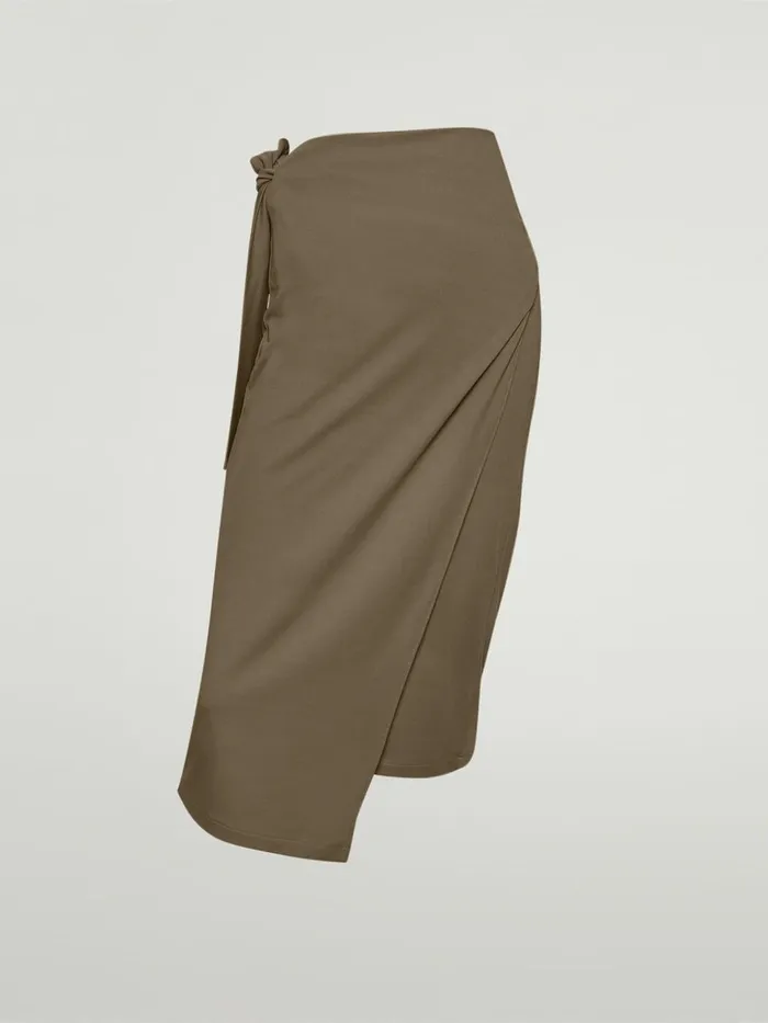 The OrigamiDrape Wrap Skirt Mocha Women Wolford Dresses and Skirts