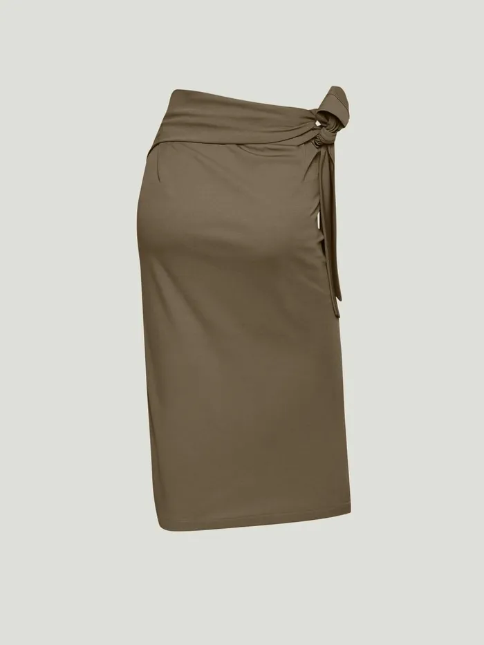 The OrigamiDrape Wrap Skirt Mocha Women Wolford Dresses and Skirts