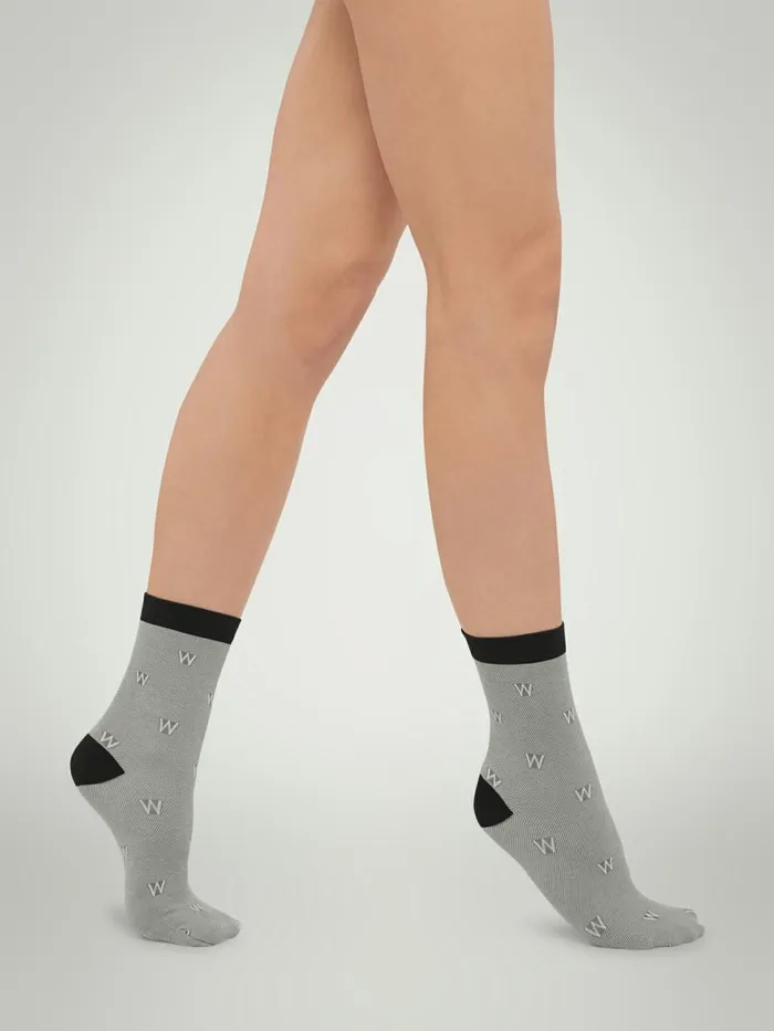 The W Cotton Socks Blackash Women Wolford Socks