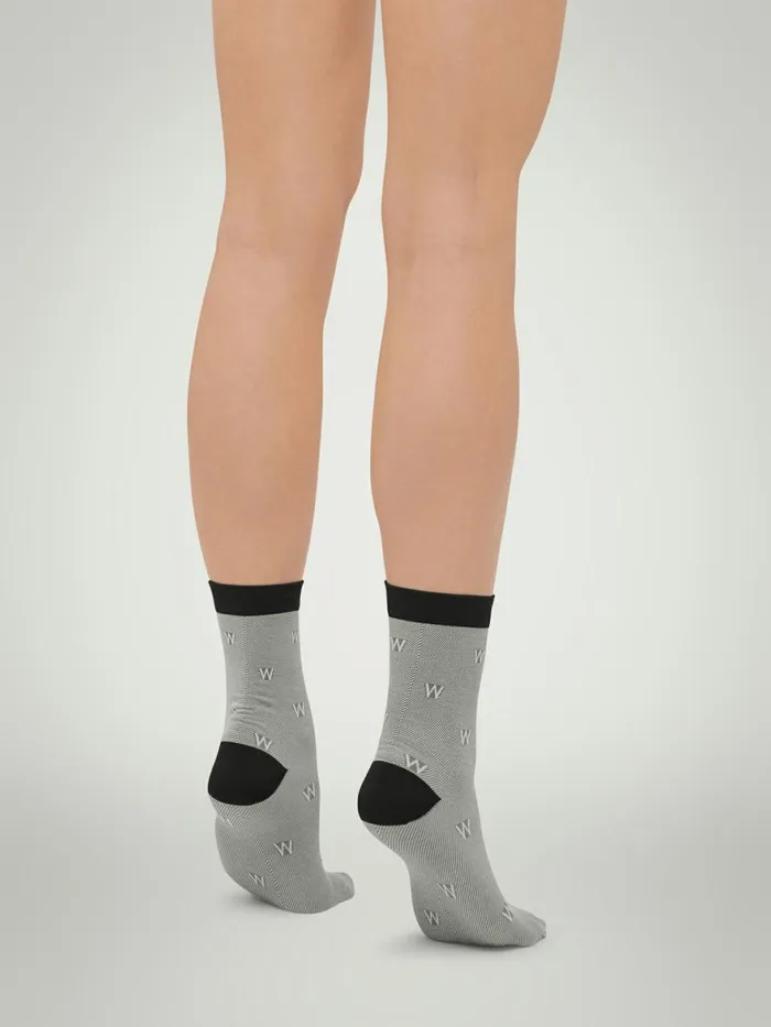The W Cotton Socks Blackash Women Wolford Socks