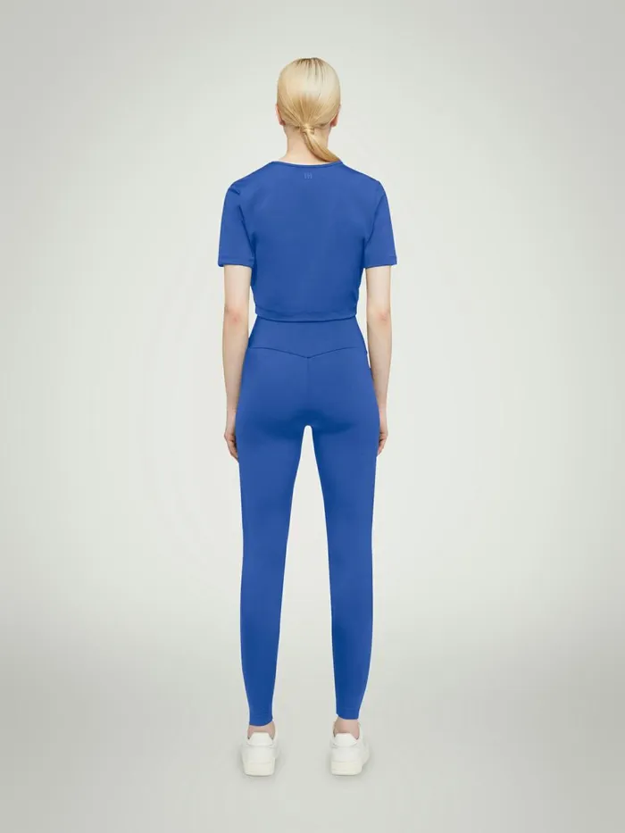 The Workout Top Short Sleeves Dazzling Blue Women Wolford Tops