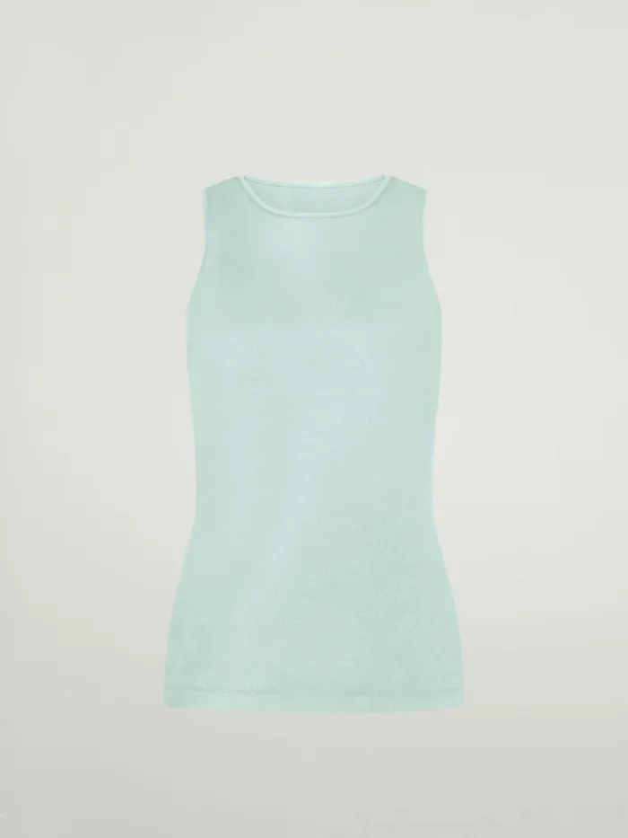 The Workout Top Sleeveless Aqua Women Wolford Tops