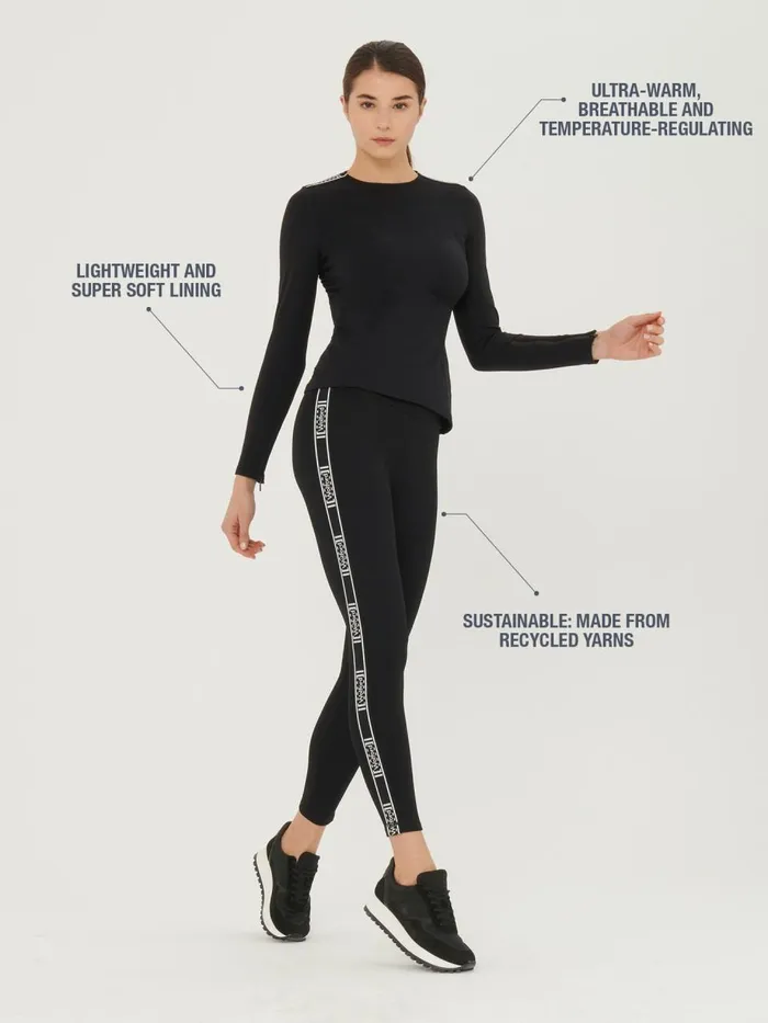 Thermal Leggings Black Women Wolford Trousers and Jumpsuits