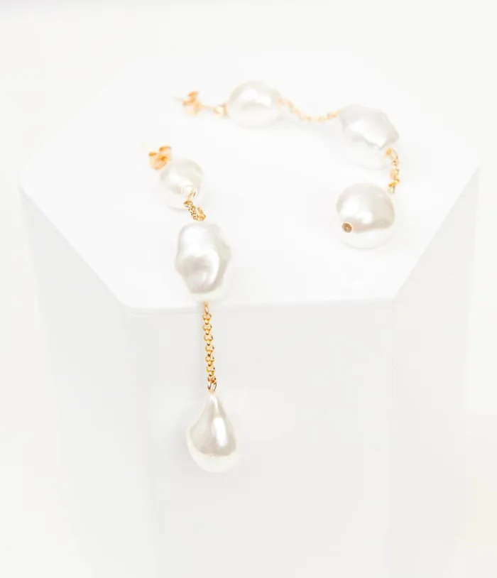 Tiered Pearl Drop Earrings Accessories Unique Vintage Earrings