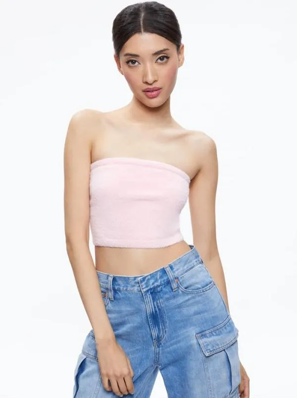 Tops Women Alice Olivia ALISON TUBE TOP SWEATER Petal