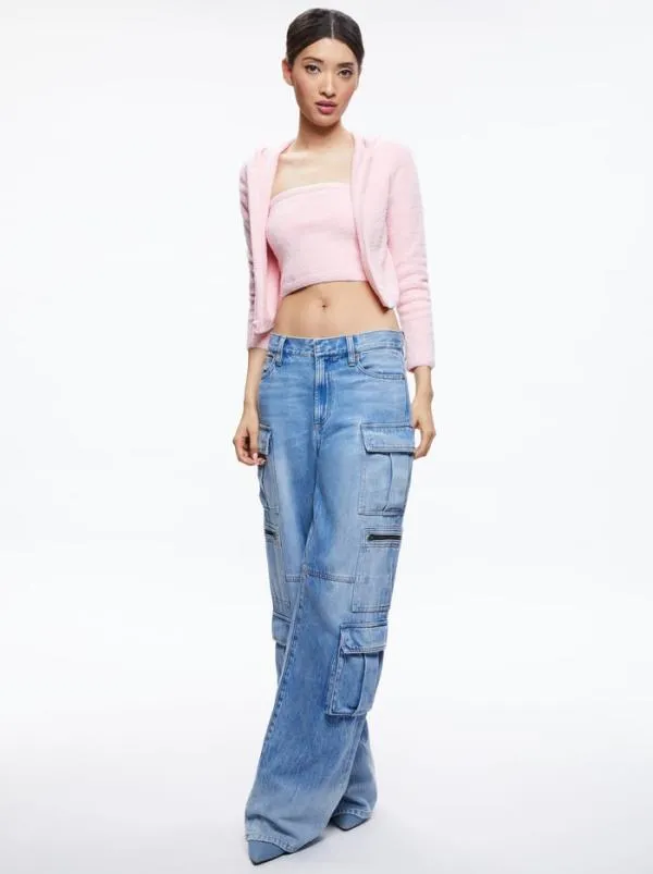 Tops Women Alice Olivia ALISON TUBE TOP SWEATER Petal