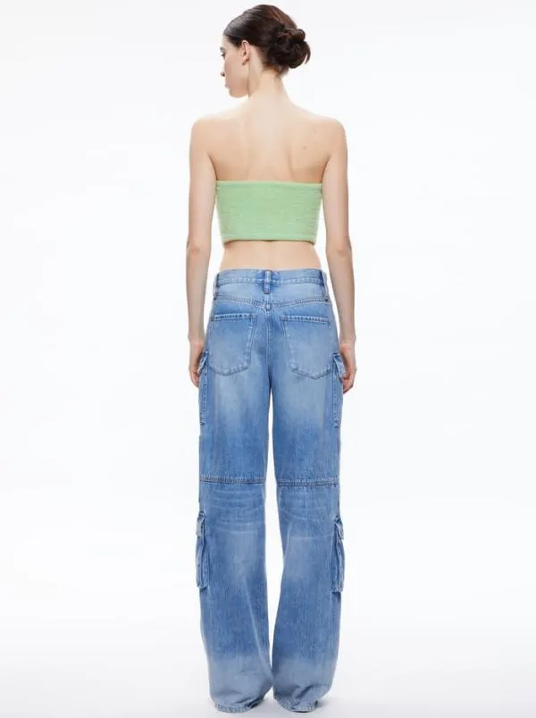 Tops Women Alice Olivia ALISON TUBE TOP SWEATER Pistachio