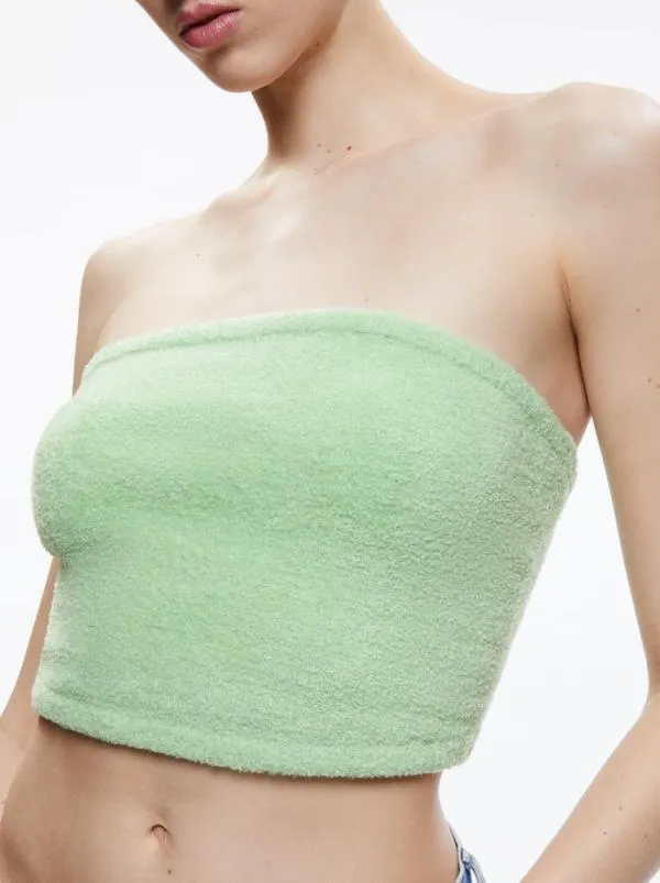 Tops Women Alice Olivia ALISON TUBE TOP SWEATER Pistachio
