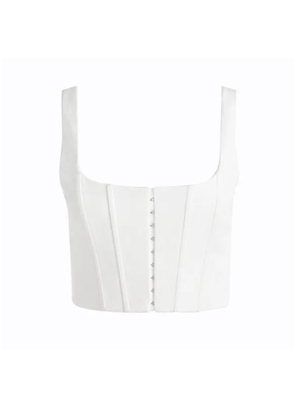 Tops Women Alice Olivia BRESLIN BONED CORSET TOP Off White