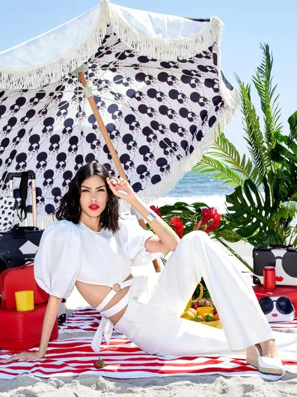 Tops Women Alice Olivia COLETTE TIE PUFF SLEEVE CROP TOP White