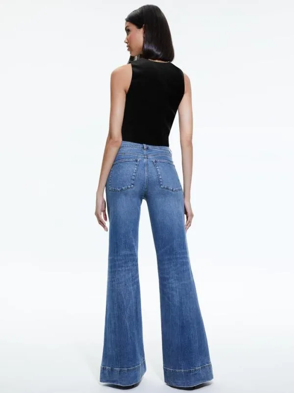 Tops Women Alice Olivia DARINA EMBELLISHED CROPPED TANK Blackgunmetal