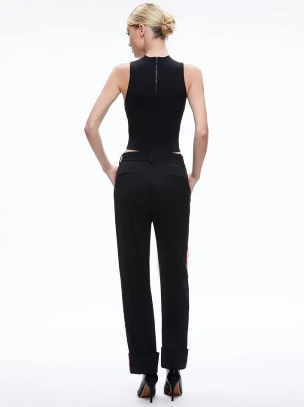 Tops Women Alice Olivia DARINA MOCK NECK TANK Blackperfect Ruby